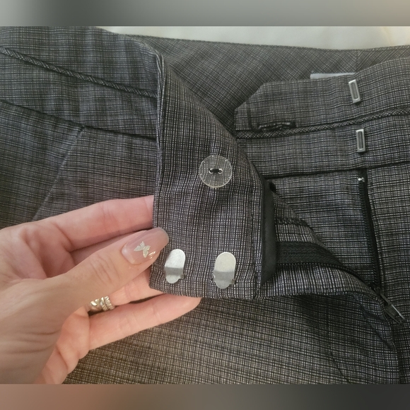 NY&Co Gunmetal Gray & Black Slacks - Picture 5 of 8